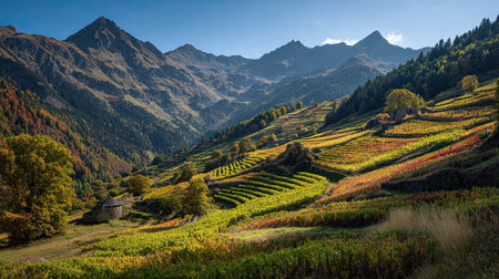 A photograph of France 62 with bordeaux wine countryside, alpine moss patches, french autumn, ultra...