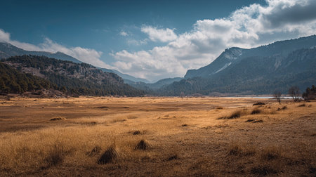 A photograph of Turkey 26 with black sea mountain forests, dry grass fields, turkish spring, ultra...