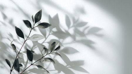 botanical shadow pattern, simple composition, lifestyle design, calm wellness, earthy tone, soft natural light,diagonal layout, no text, copy space, commercial stock photo