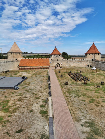 View from the tower of Bender Fortress in Transnistria, Moldova. An Ottoman architectural monument...
