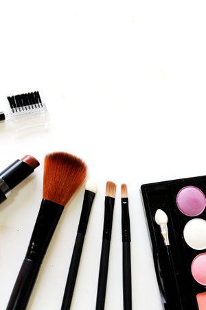 cosmetic for make up on white backgroundの写真素材