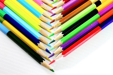 color pencil on white backgroundの写真素材