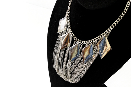 silver necklaceの写真素材
