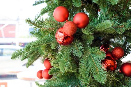 Christmas tree and red ball ornament,celebrate  Image ID:527704732の写真素材