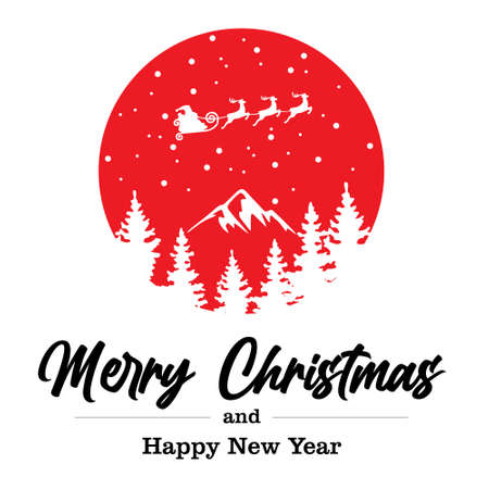 merry Christmas greeting icon background free vectorのイラスト素材