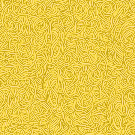 Seamless pattern of Spaghetti Pasta, Ramen noodles. Vector Illustrationのイラスト素材
