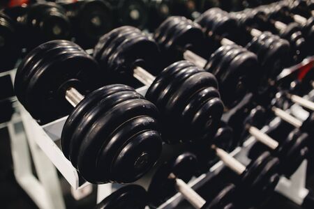 Inventory for Sport dumbbell weights Gymの写真素材