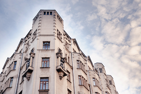 Moscow, Russia- June 12, 2017: Arbat Street. Arbat historical centre of Moscow Street art and architecture.のeditorial素材