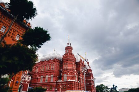 Moscow, Russia- June 12, 2017: Historical Museum on Red Square in Moscow, Russiaのeditorial素材