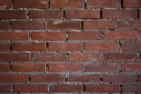 Brick, wall. Abstract texture of a background of red bricksの写真素材