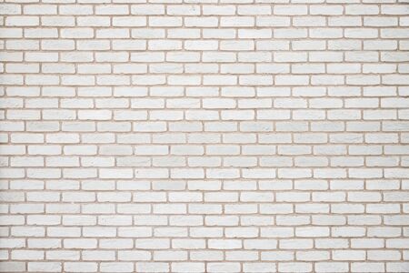 Brick texture. White middle block. Space for text, large spaceの写真素材