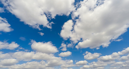 Cloud. Blue sky background with white cloudsの写真素材