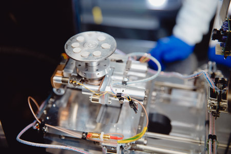 Pharmaceutical production line. Vaccine production from epidemic, cancer, disease, virusの写真素材