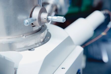 Automatic CNC bending machine. Details of the construction of metal, lining of pipesの写真素材