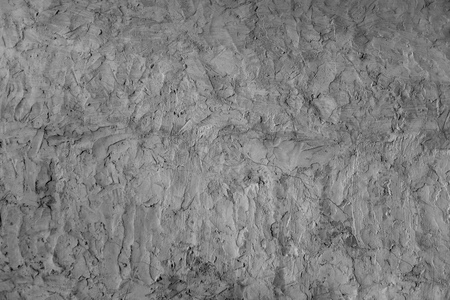 Texture of gray plaster, background photo, copy spaceの写真素材