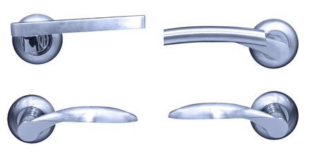 Door handle knob on isolated white backgroundの写真素材