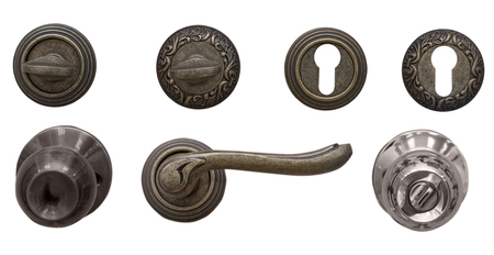 Door keyholeknob on isolated white backgroundの写真素材