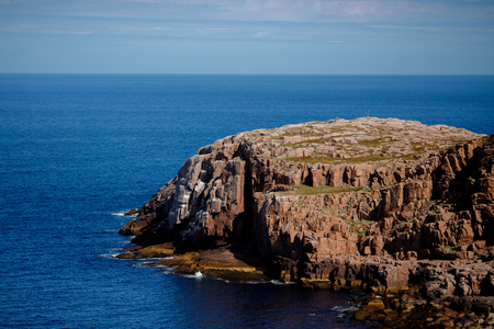 Rock on shore of Arctic Ocean, Norwayの写真素材