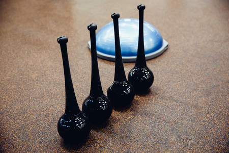 Close-up of the projectile Sports hammer for  fitness.の写真素材