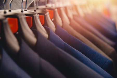 Shop jacket men series, business hanger clothing.