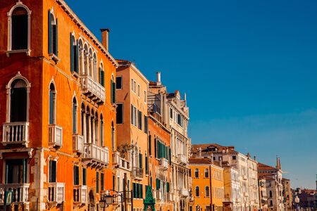 View of colorful buildings in old townの写真素材