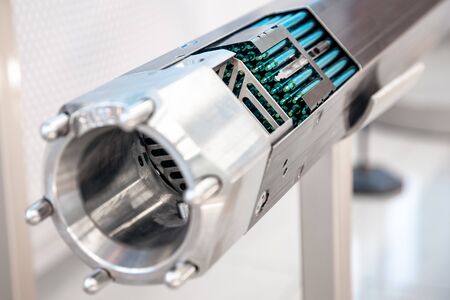 Fragment fuel uranium rod element of nuclear reactorの写真素材