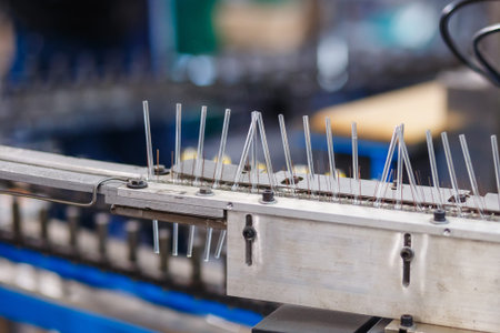 Automated workshop conveyor for production of glass lamps bulbs factory