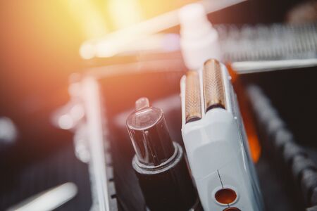 Hairdresser tools Shaver electric razor for adjusting and edging beard.の写真素材