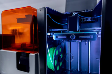 3D printer with nylon and plastic printing, model plate