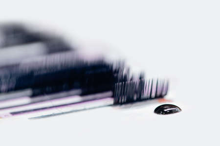 Set artificial lashes white isolated background, eyelash extensionの写真素材