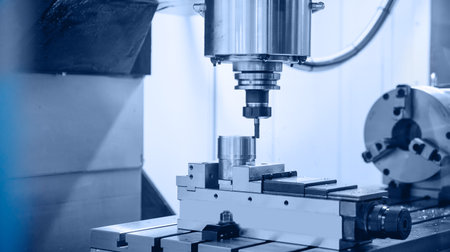 Banner industry, CNC drill robot turning milling factory metal machineの写真素材