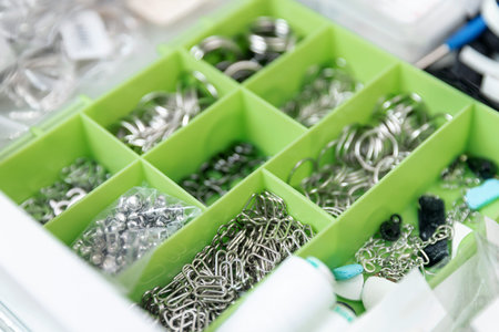 Metal rivets and parts for sewing underwear in box