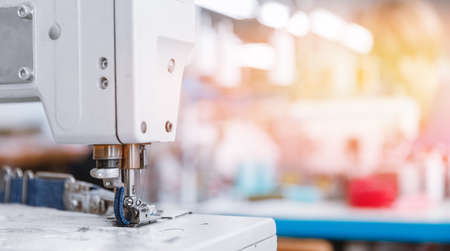 Concept banner industry interior of garment factory with sunlightの写真素材