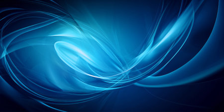 Abstract blue background, futuristic wavy illustration. Vector eps10の素材