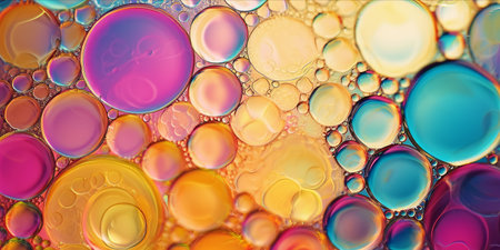 Colorful abstract bubble patternの素材
