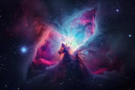 Colorful nebula in spaceの素材