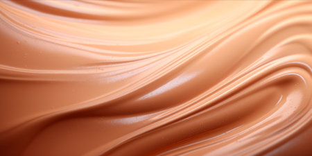 Textured swirls of creamy makeup foundationの素材