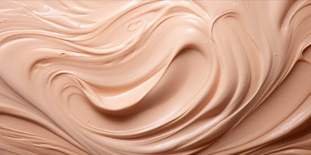Textured swirls of creamy makeup foundationの素材