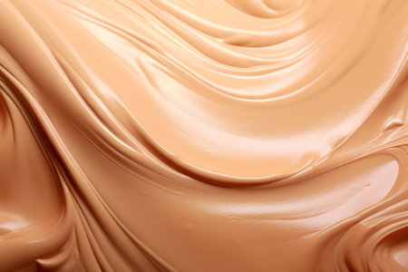 Textured swirls of creamy makeup foundationの素材