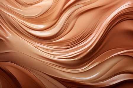 Textured swirls of creamy makeup foundationの素材