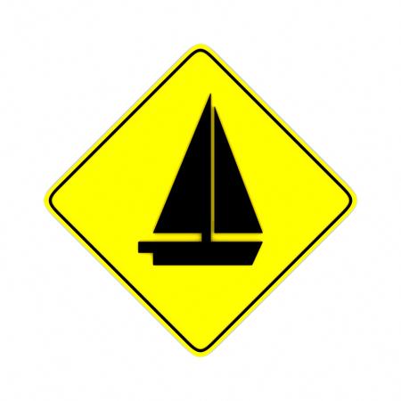 yellow road sign 3D renderingの写真素材