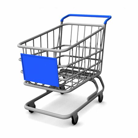 Shopping Cart Icon 3D renderingの写真素材