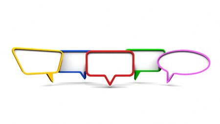 colorful dialog speech bubbles. 3D renderingの写真素材