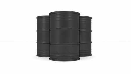 Oil tank energy industrial on white background for design. 3D rendering