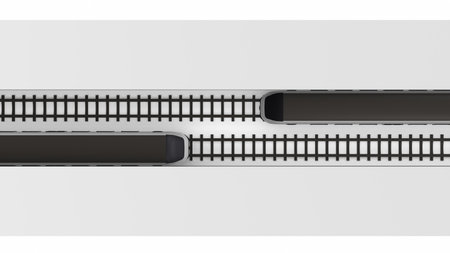 Modern passenger train station on white background. 3D rendering