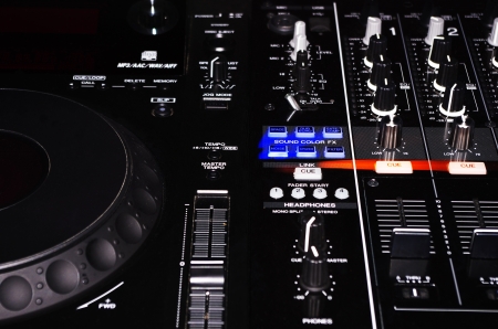 Sound Mixer of DJ Turntableの写真素材