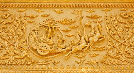 Texture of the sun god at church's wall of a temple,Thailandの写真素材