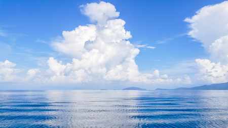 Cloud with blue sky and seaの写真素材