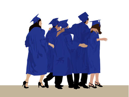 Happy Graduation on illustration graphic vectorのイラスト素材