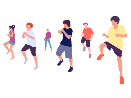 Dance Class Fitness Fun on illustration graphic vectorのイラスト素材